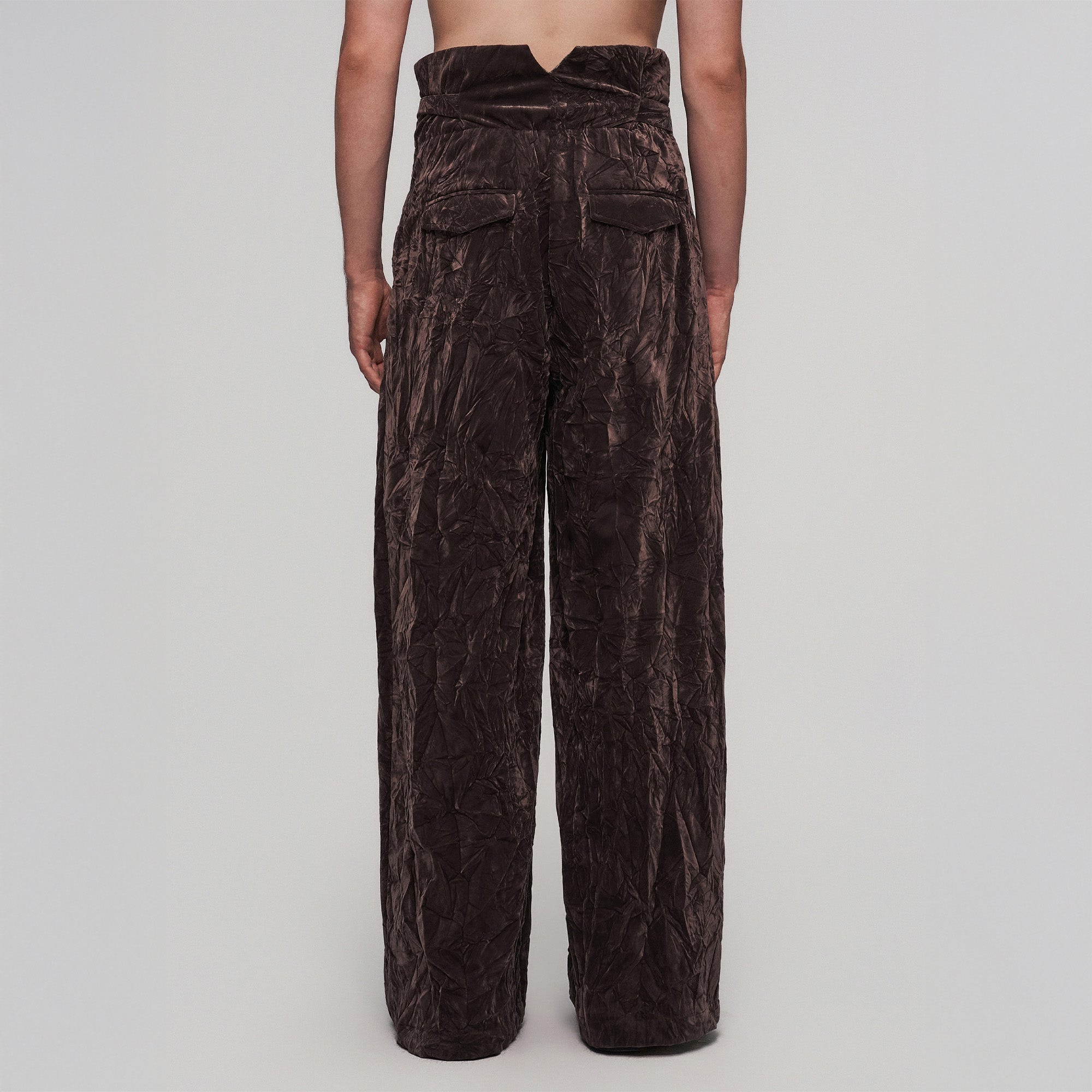 ILNya Nieternite Nifutur Velvet High-Waisted Pleated Wide-Leg Pants-Pants-S (0)(Preorder)-Free Shipping Leatheretro