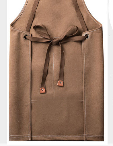 Heavy-Duty Canvas Apron – BBQ, Nail Salon, Kitchen Workwear, Home & Commercial Use-Canvas Aprons-Off-white.-Free Shipping Leatheretro