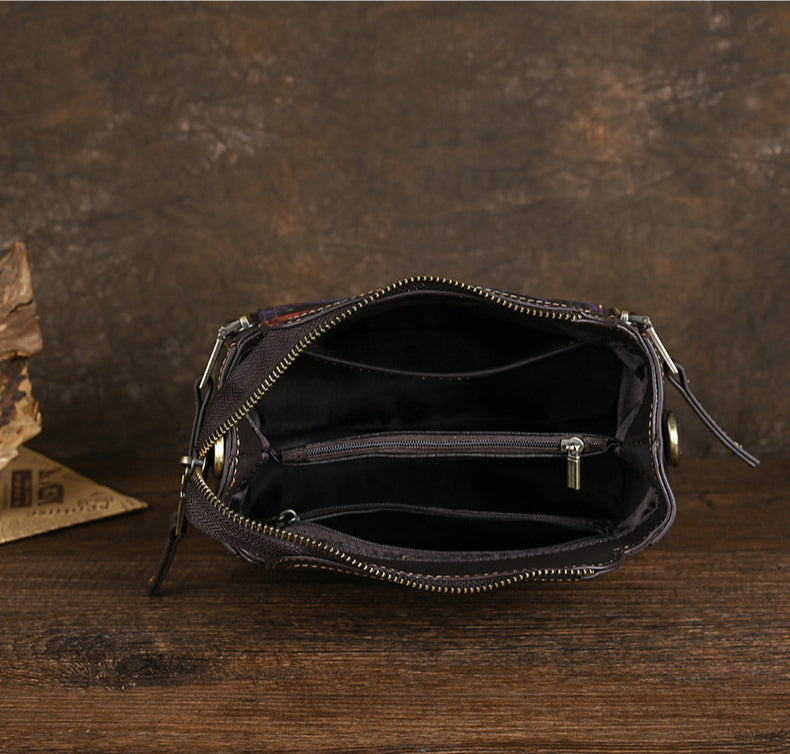 Vintage Crossbody Tote Bags for Mother-Tote Bags-Coffee-Free Shipping Leatheretro