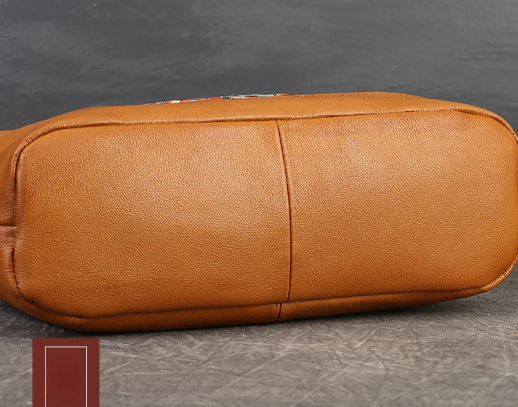 Genuine Leather Women's Crossbody Bag-Handbags-Black-Free Shipping Leatheretro