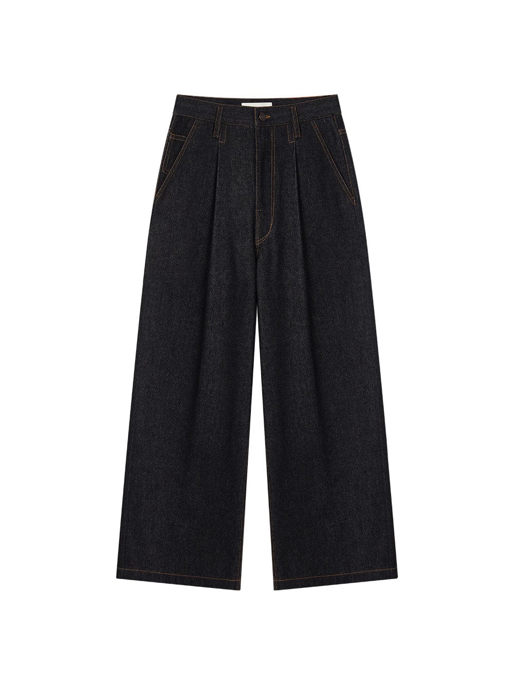 OPICLOTH Retro Washed Pleated Wide-Leg Jeans-Jeans-XS-Free Shipping Leatheretro