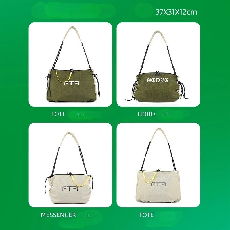 BOOM AB Side The Versatile Voyager: Reversible Tote & Crossbody Bag-Yellow Gray-Large-Free Shipping Leatheretro