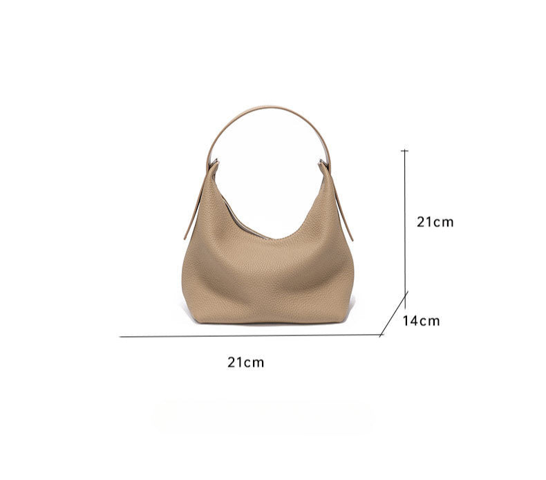 Women's Genuine Leather Shoulder Bag-Tote Bags-Windbreaker gray-Free Shipping Leatheretro