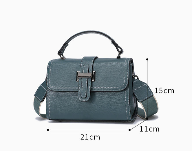 Genuine Leather Crossbody Bag for Women-Handbags-White-Free Shipping Leatheretro