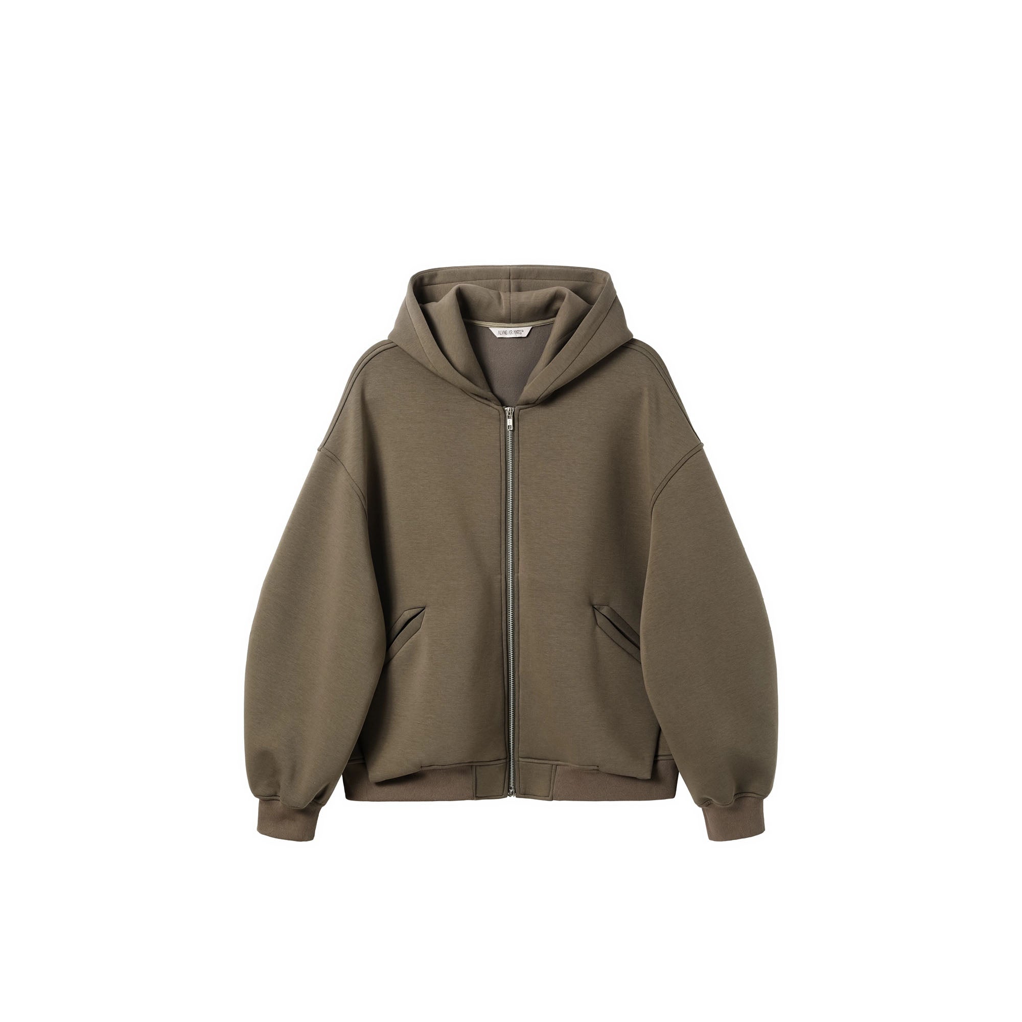 ALVNG AR ANTS Structured Curved Sleeve Pointed Hood Jacket-Jacket-S-Black-Free Shipping Leatheretro