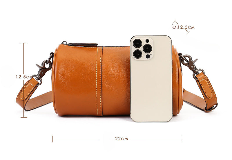 Genuine Leather Women's Crossbody Bag-Handbags, Wallets & Cases-Brown-Free Shipping Leatheretro