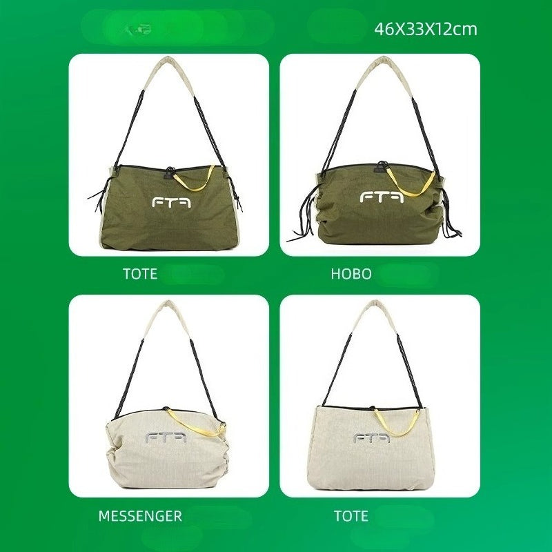 BOOM AB Side The Versatile Voyager: Reversible Tote & Crossbody Bag-Yellow Gray-Large-Free Shipping Leatheretro