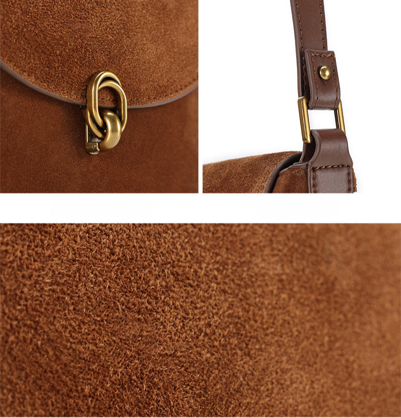 Luxury Leather Crossbody Bag for Women-crossbody bags-Brown-Free Shipping Leatheretro
