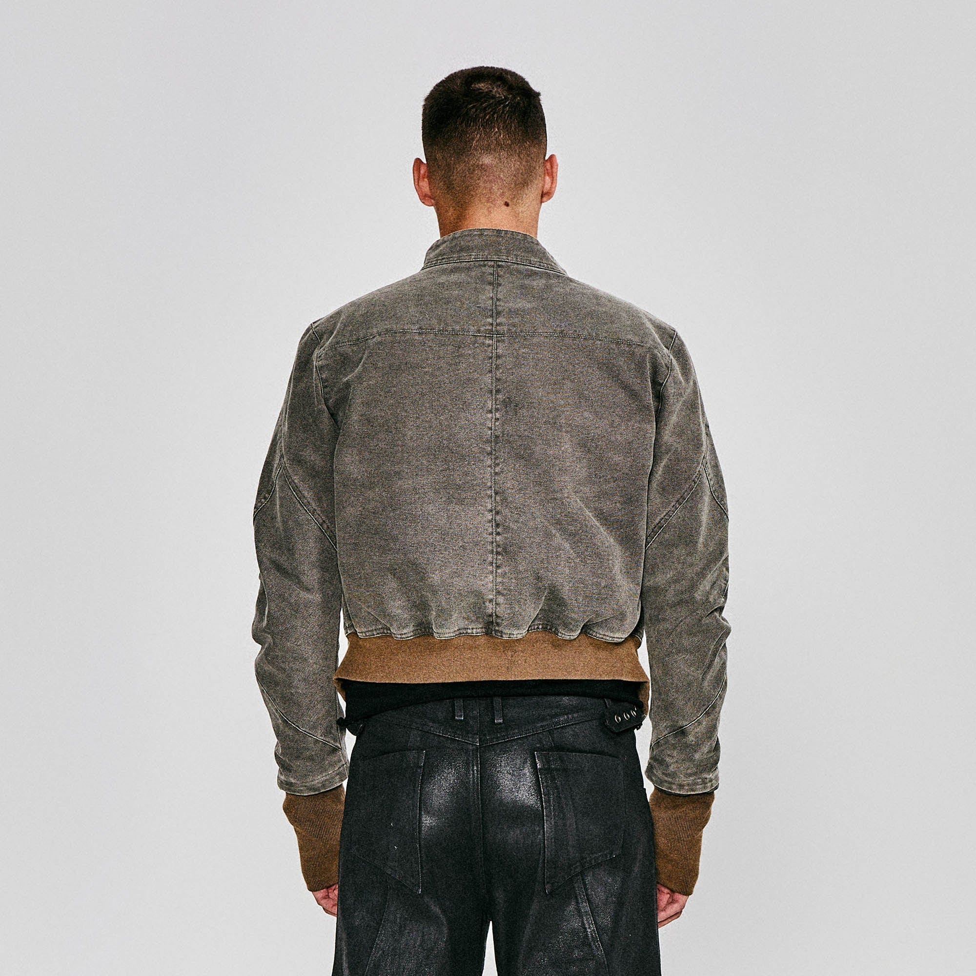 FLYERRER Asymmetrical Distressed Cropped Denim Jacket-Jacket-S-Free Shipping Leatheretro