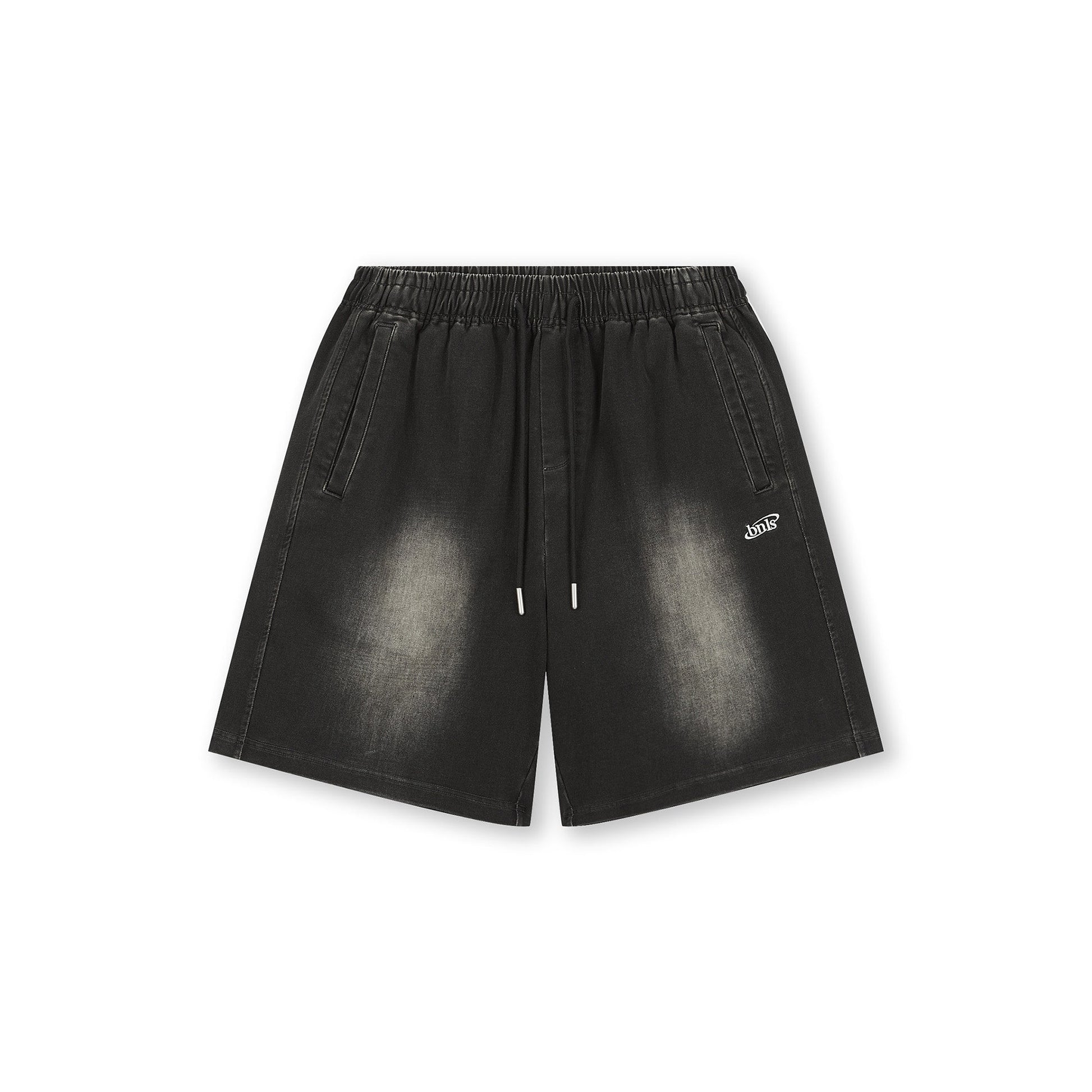 BONELESS Washed Embroidered LOGO Drawstring Shorts-Shorts-S-Free Shipping Leatheretro