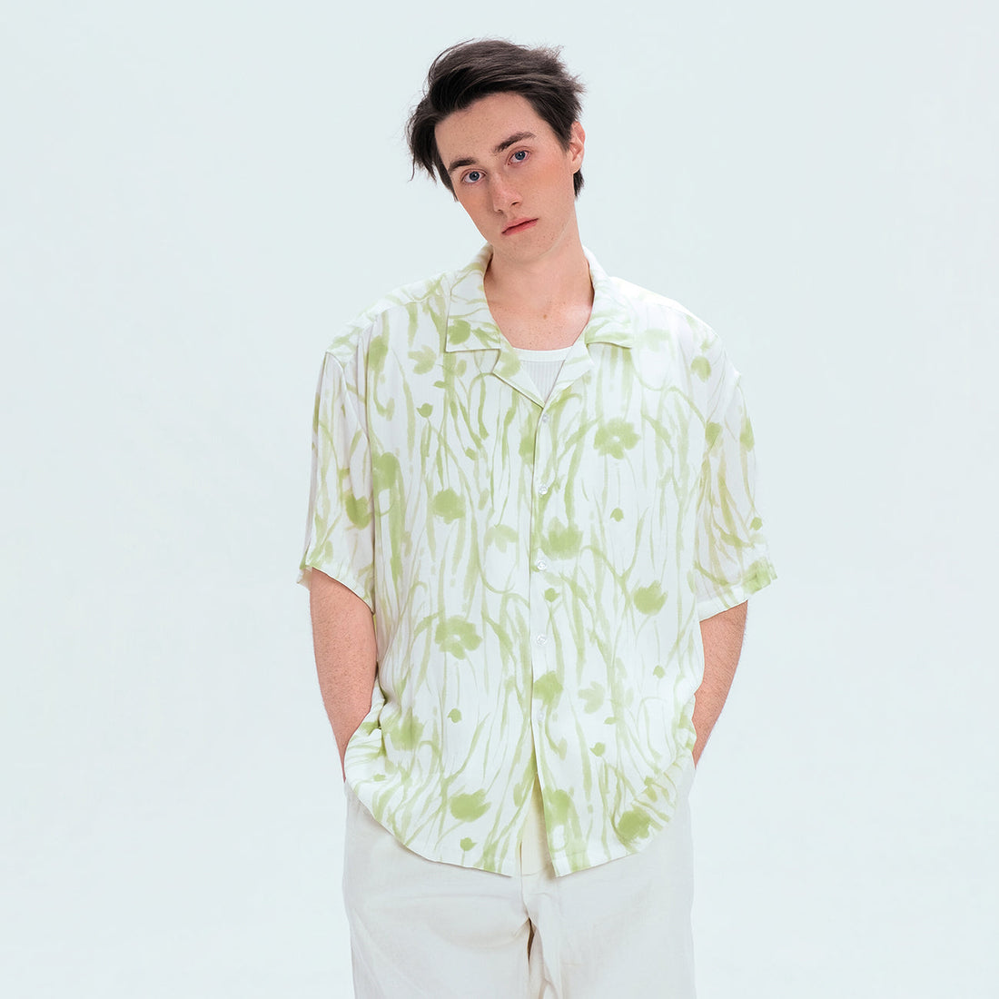 WIID Floral Cuban Half Shirt-Half shirt-M (Preorder)-Free Shipping Leatheretro