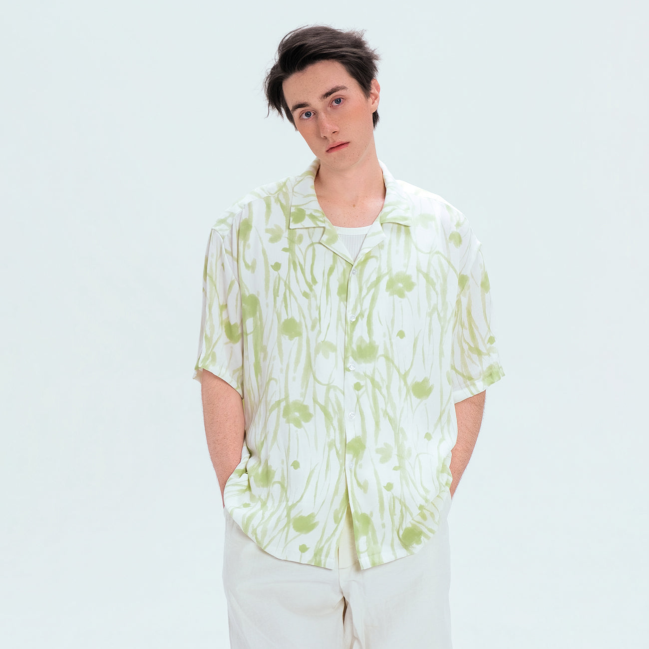 WIID Floral Cuban Half Shirt-Half shirt-M (Preorder)-Free Shipping Leatheretro