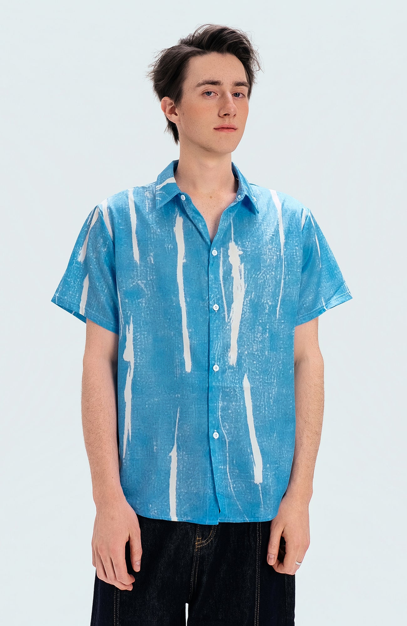 WIID Brush-Paint Full-Print Half Shirt-Half shirt-M (Preorder)-Free Shipping Leatheretro