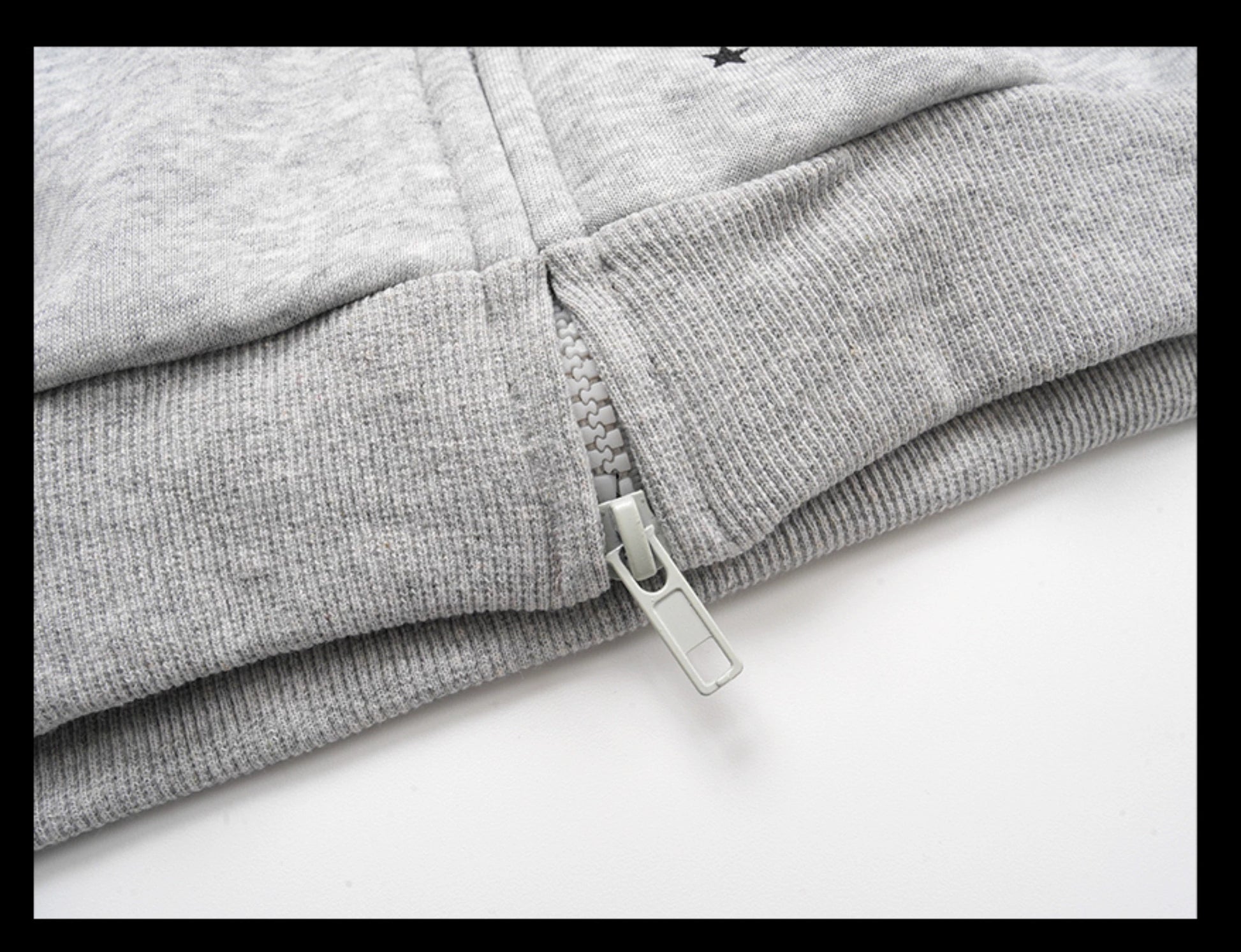 CLP Men's Gray Cartoon Rabbit Print Hooded Sweatshirt Jacket-Gray-S-Free Shipping Leatheretro