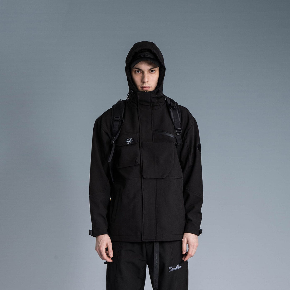 ENSHADOWER Asymmetrical Front Pocket Gorpcore Windbreaker-Jacket-M-Free Shipping Leatheretro