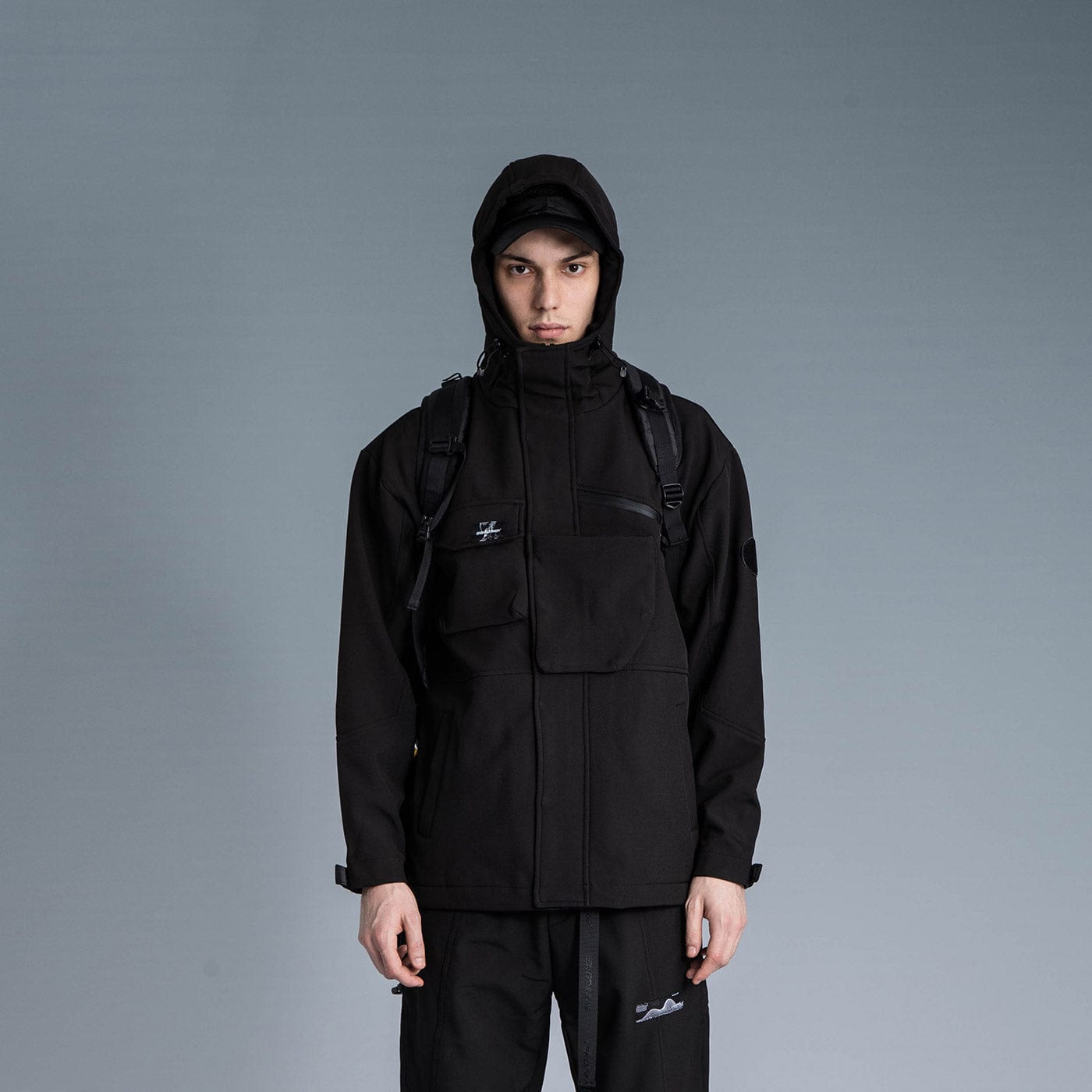 ENSHADOWER Asymmetrical Front Pocket Gorpcore Windbreaker-Jacket-M-Free Shipping Leatheretro