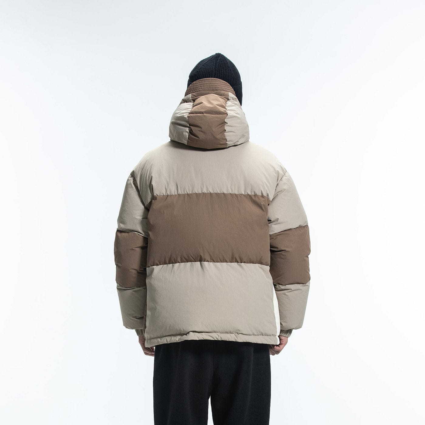 ENSHADOWER Patchwork Down Jacket-Jacket-S-Grey-Free Shipping Leatheretro