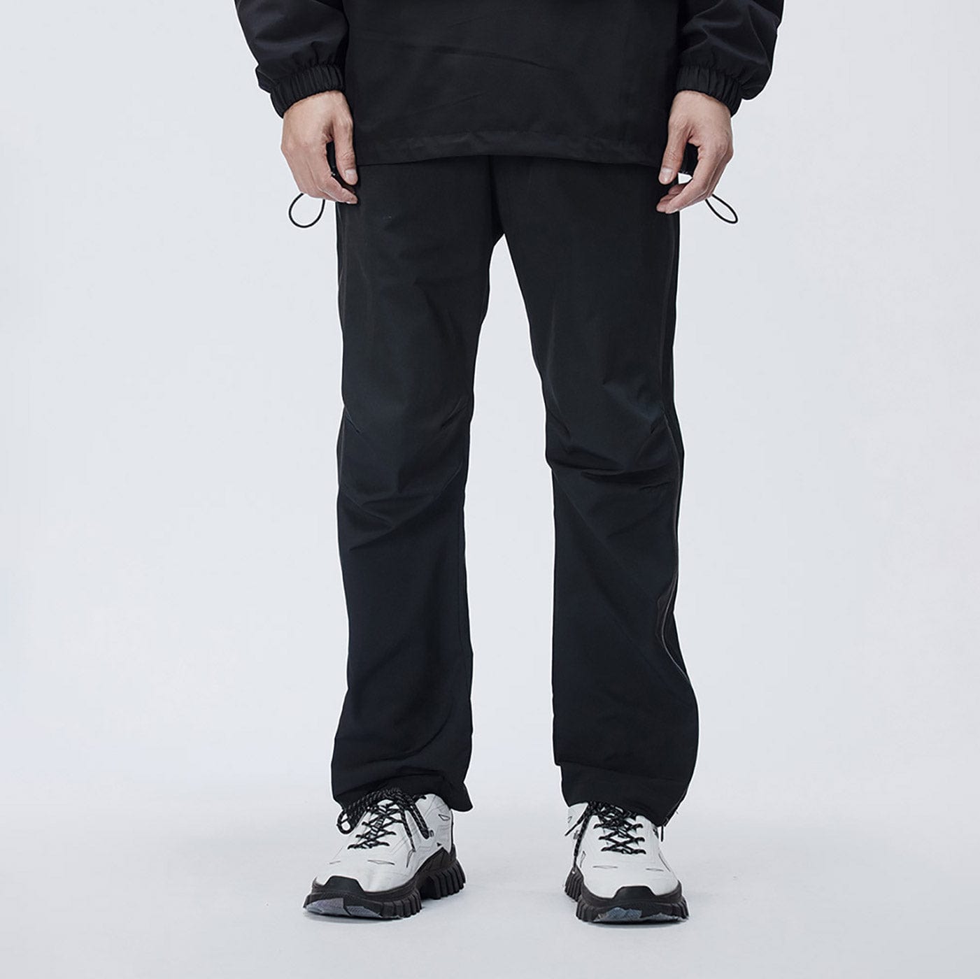 ENSHADOWER Side Zippers Crinkled Water-Proof Pants-Pants-S-Grey-Free Shipping Leatheretro