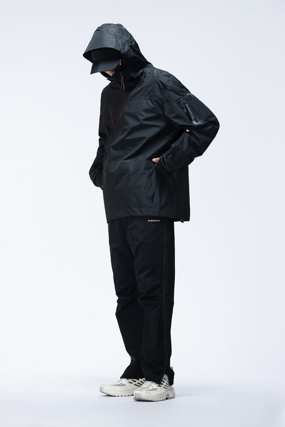 ENSHADOWER Side Zippers Crinkled Water-Proof Pants-Pants-S-Grey-Free Shipping Leatheretro