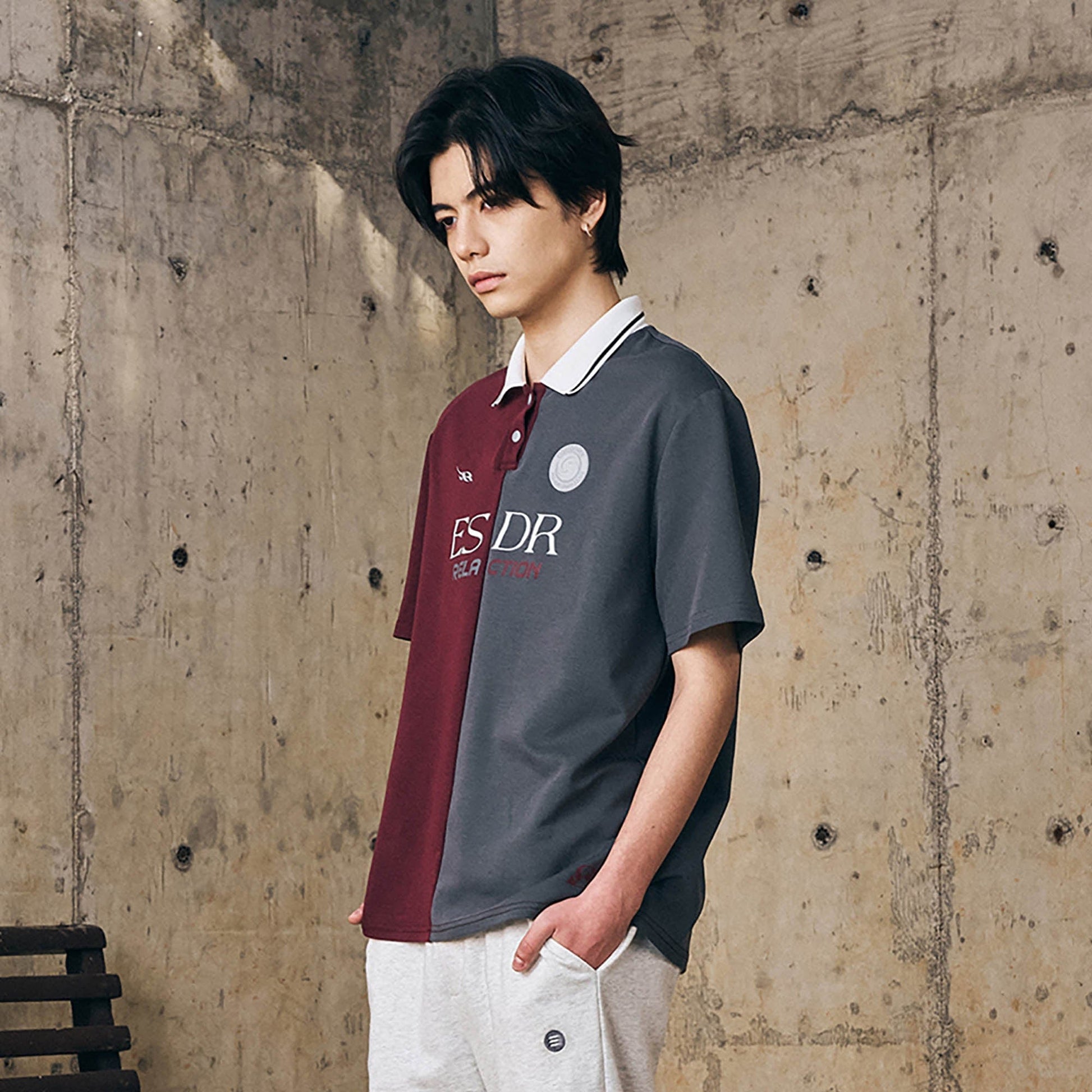 ENSHADOWER Retro Contrast Panel Polo T-Shirt-T Shirt-S-Free Shipping Leatheretro