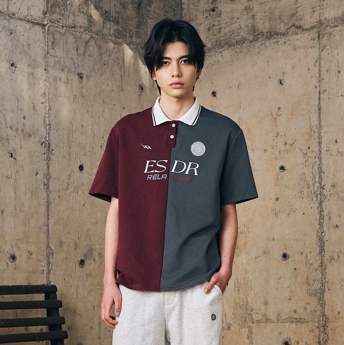 ENSHADOWER Retro Contrast Panel Polo T-Shirt-T Shirt-S-Free Shipping Leatheretro