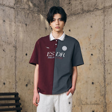 ENSHADOWER Retro Contrast Panel Polo T-Shirt-T Shirt-S-Free Shipping Leatheretro