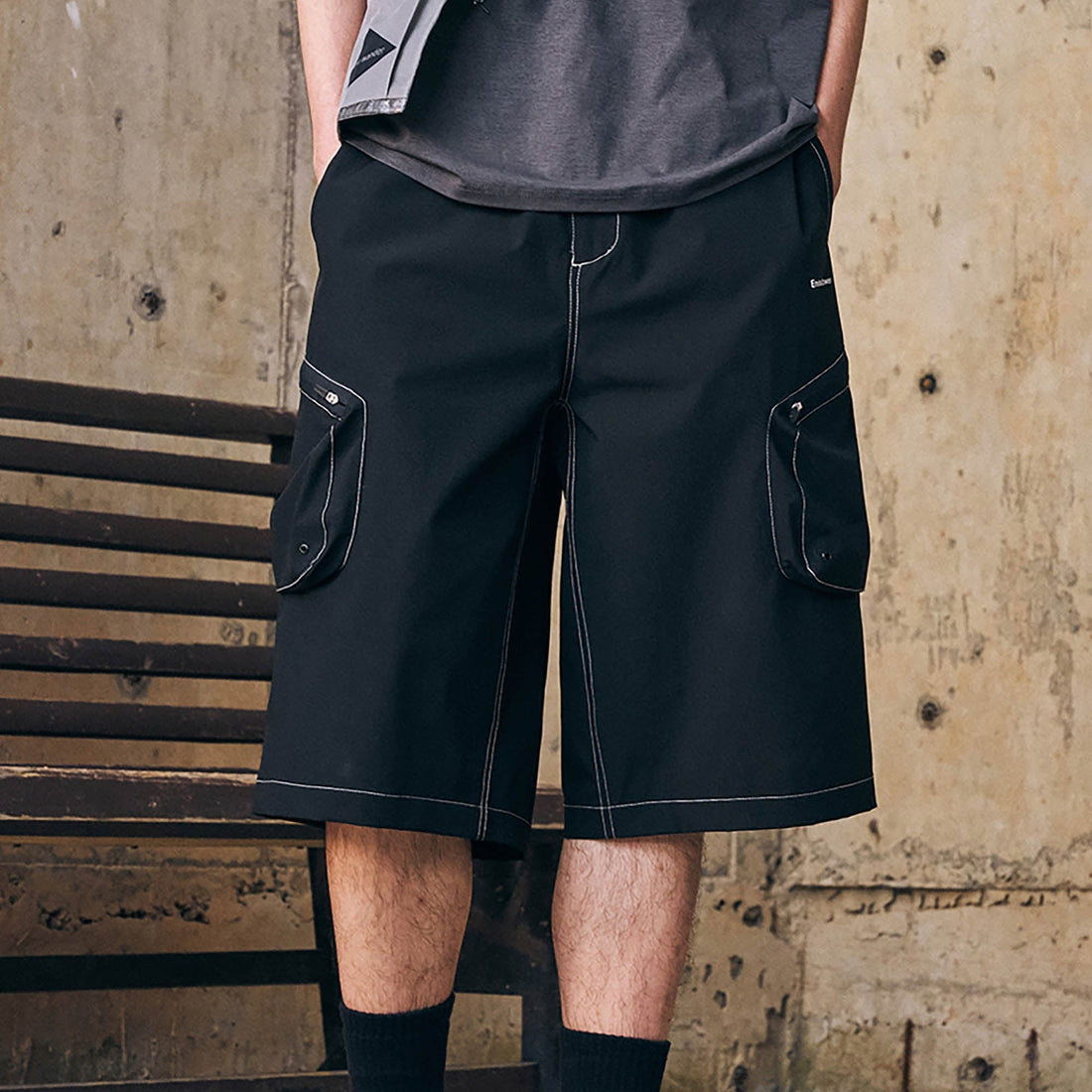 ENSHADOWER Stitched Multi-Pocket Cargo Shorts-Shorts-S-Free Shipping Leatheretro