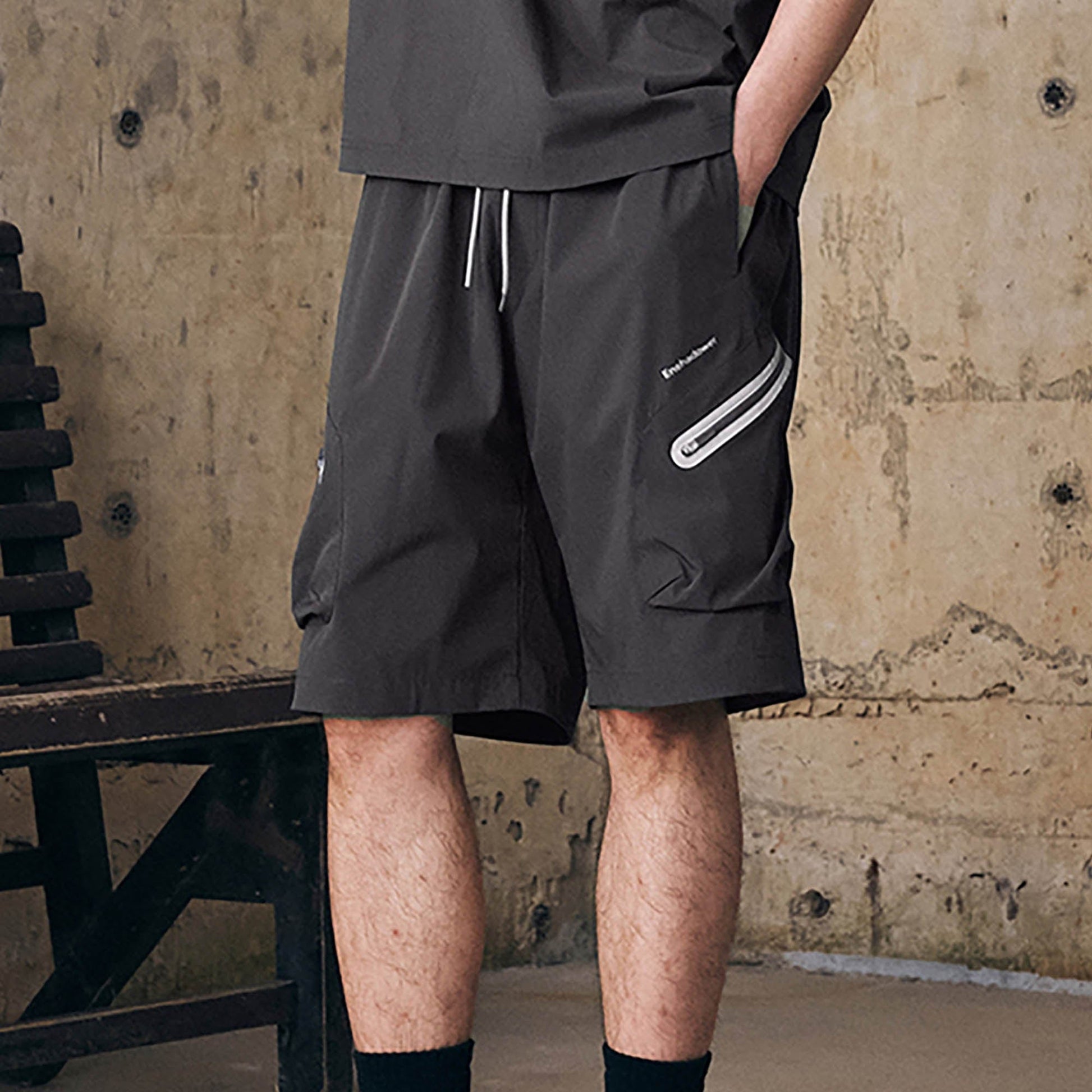 ENSHADOWER Contrast Quick-Dry Drawstring Shorts-Shorts-S-Free Shipping Leatheretro