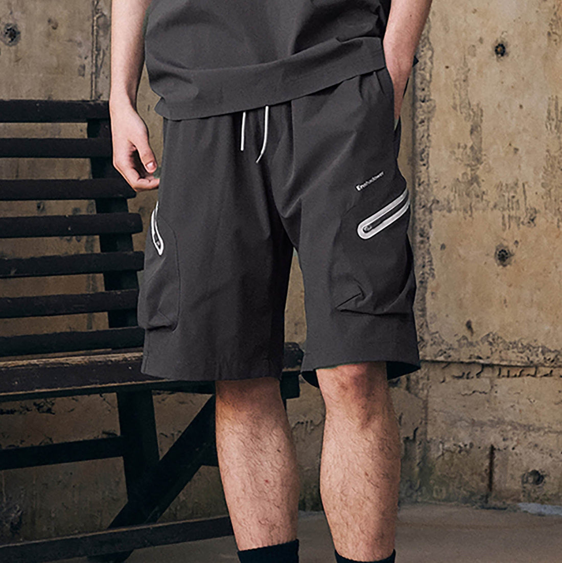 ENSHADOWER Contrast Quick-Dry Drawstring Shorts-Shorts-S-Free Shipping Leatheretro