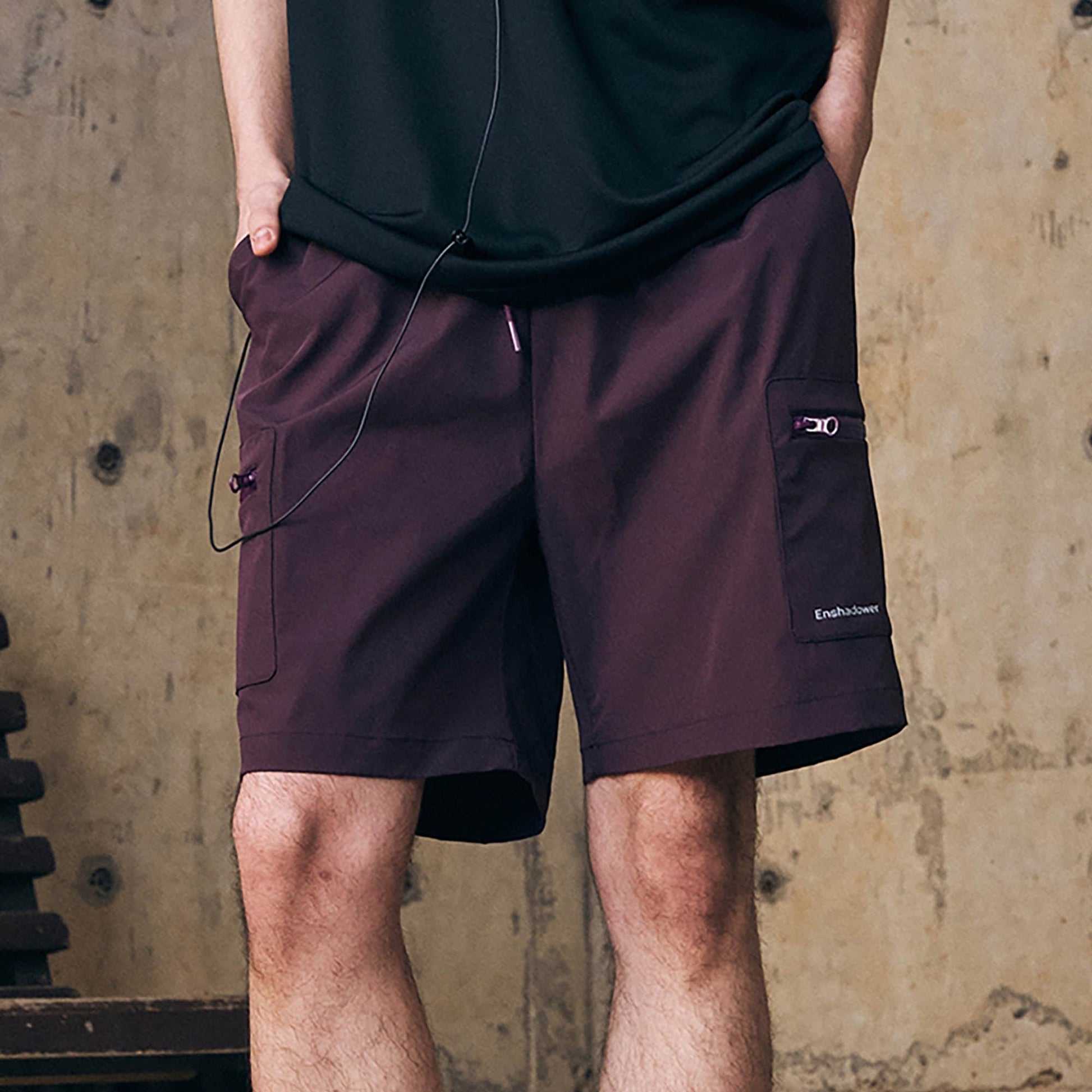 ENSHADOWER Multi-Pocket Quick-Dry Beach Shorts-Shorts-S-Purple-Free Shipping Leatheretro