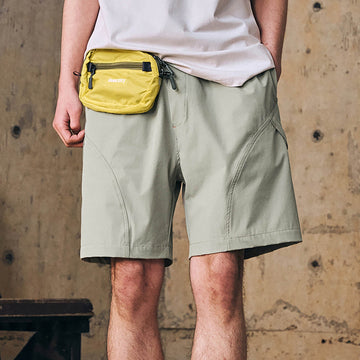 ENSHADOWER Slanted Pocket Drawstring Shorts-Shorts-S-Free Shipping Leatheretro