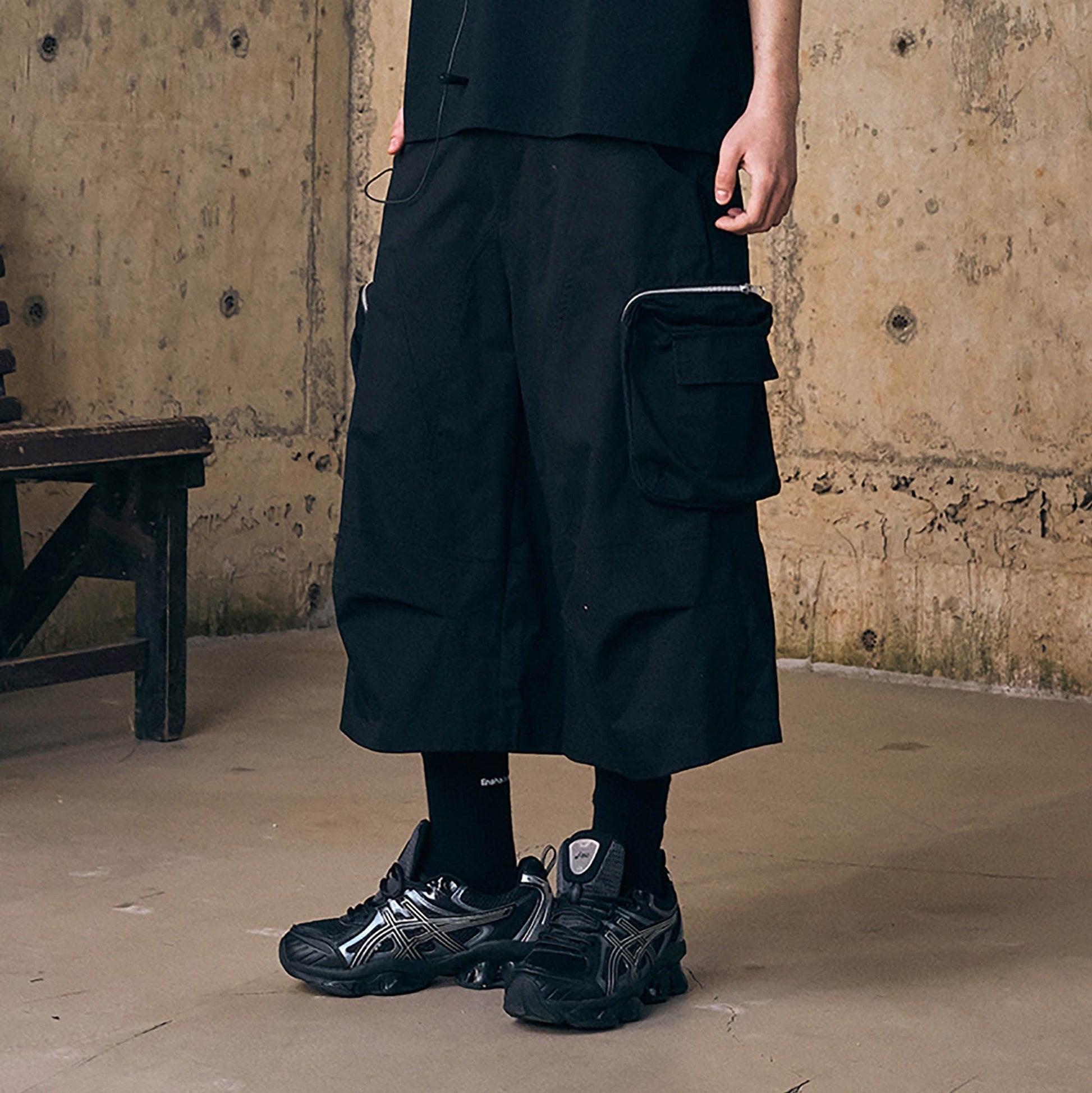 ENSHADOWER Utility Zippered-Pocket Cargo Shorts-Shorts-S-Free Shipping Leatheretro