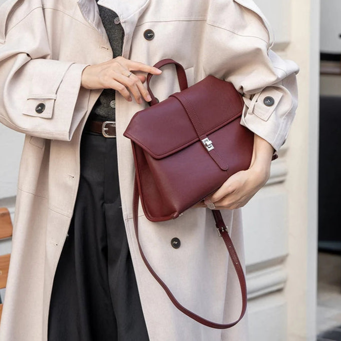 Genuine Leather Women’s Shoulder Bag – Large Capacity Retro Crossbody Handbag-Handbags, Wallets & Cases-Brown-Free Shipping Leatheretro