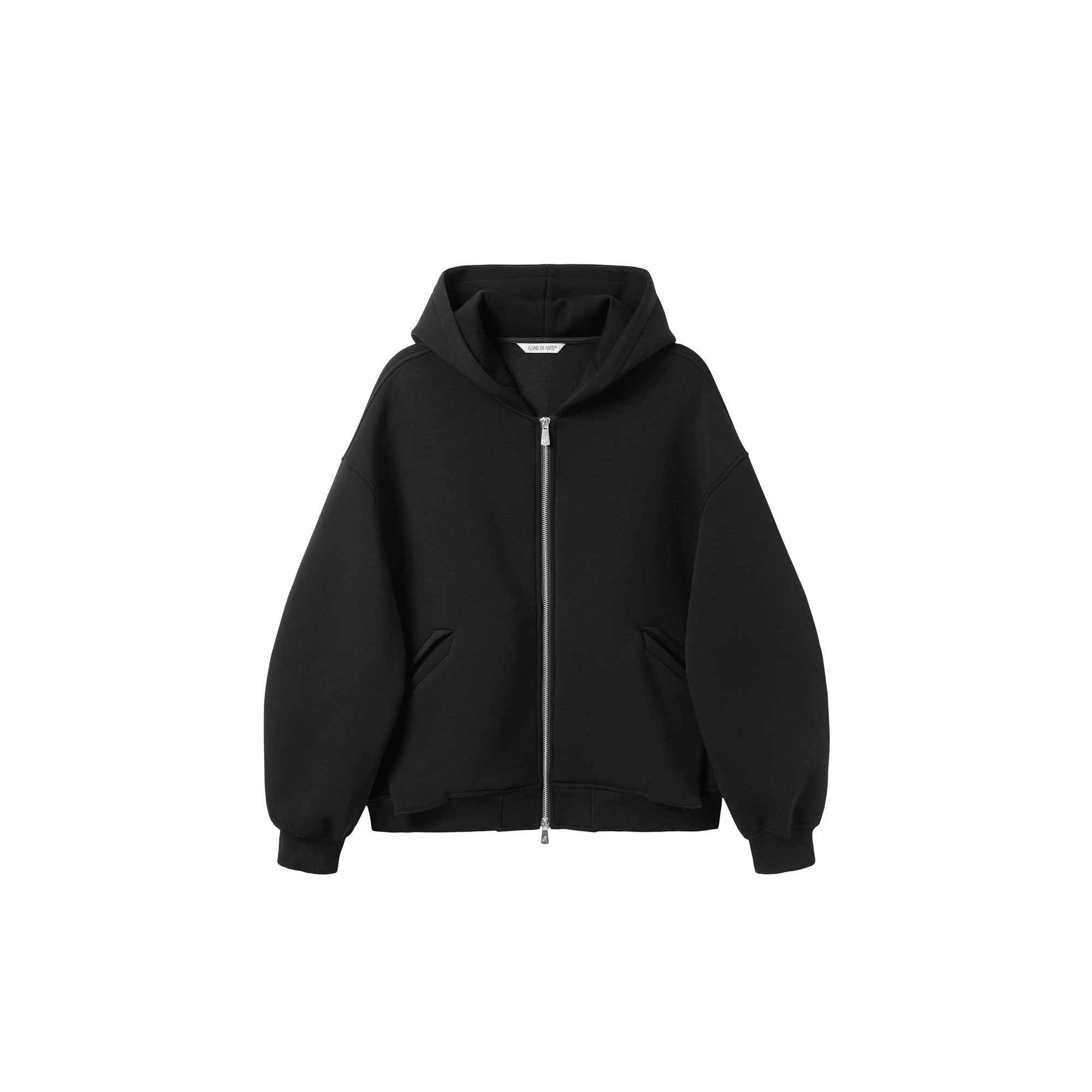 ALVNG AR ANTS Structured Curved Sleeve Pointed Hood Jacket-Jacket-S-Black-Free Shipping Leatheretro