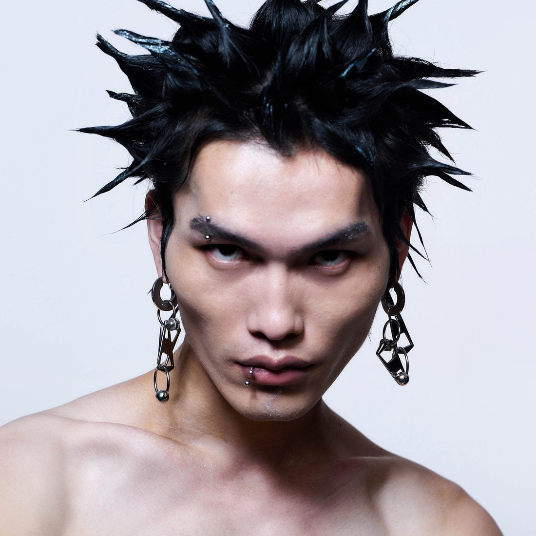 ILLUSORY Double-Zipper Earrings-Earring-Earring-Free Shipping Leatheretro