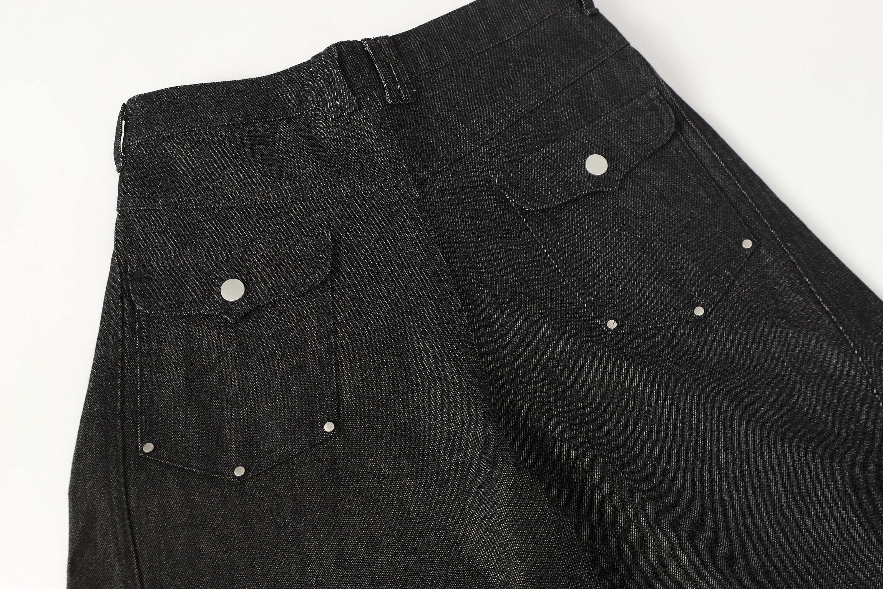 CLP Arced Panel Balloon-Leg Raw Jeans-Jeans-S-Free Shipping Leatheretro