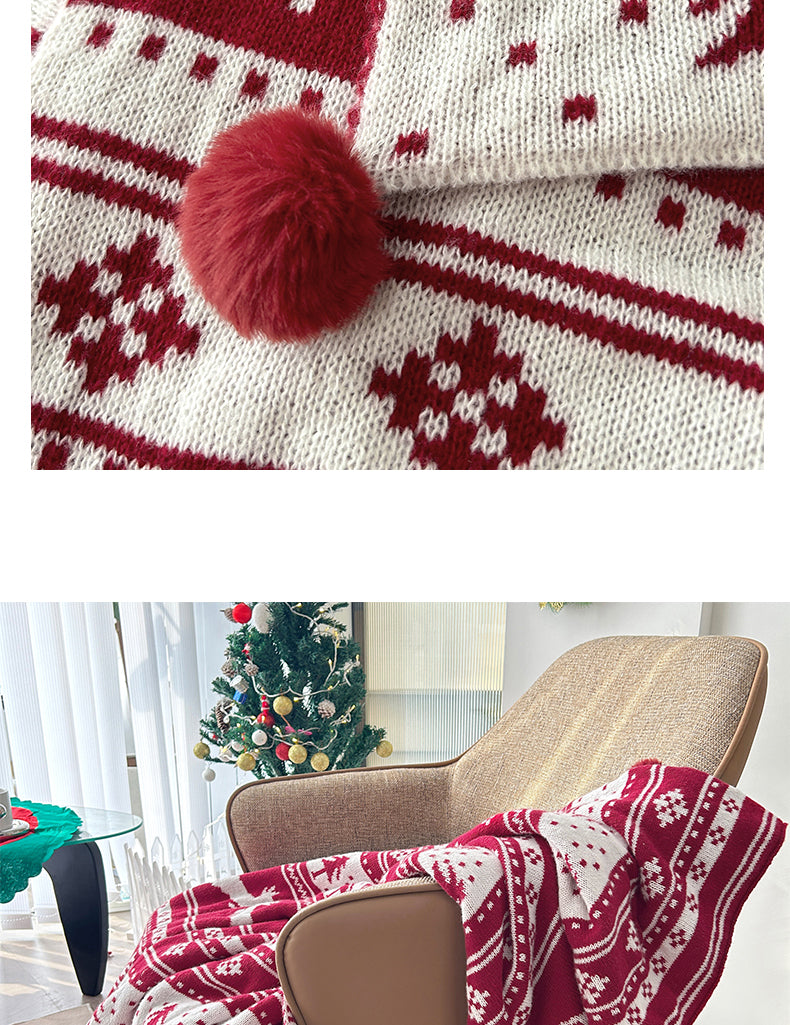 Merry christmas soft knitted blanket-Blankets-A-110x130cm-Free Shipping Leatheretro