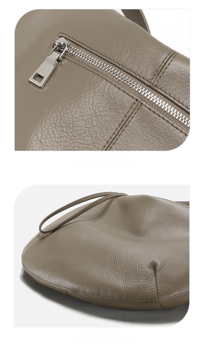 Full-Grain Soft Leather Origami Fold Tote Bag-Handbags-Coffee-Free Shipping Leatheretro