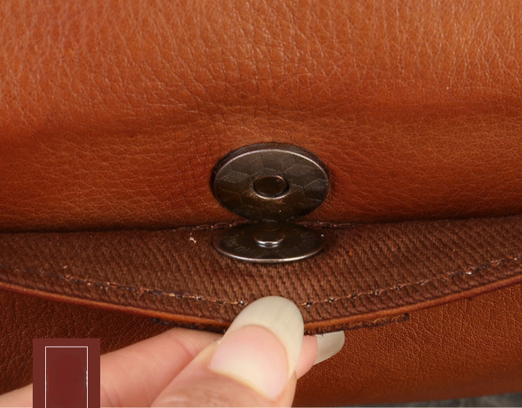 Handmade Top-Grain Leather Crossbody Bag for Women-Brown-Free Shipping Leatheretro