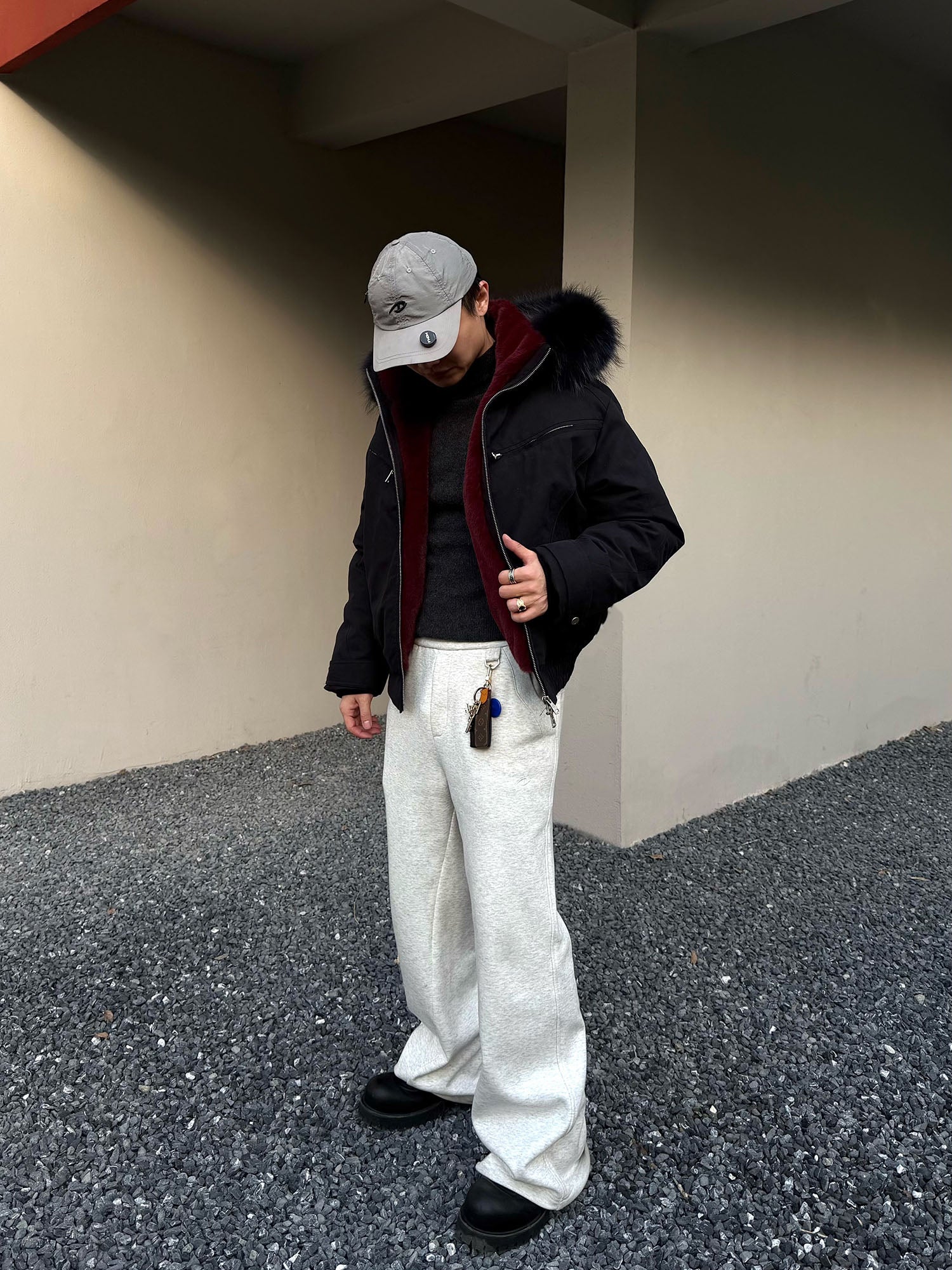 CATSSTAC Detachable Hood Down Jacket-Jacket-S (Preorder)-Black-Free Shipping Leatheretro