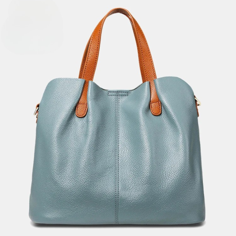 Genuine Leather Women Handbag-Handbags-Gray-Free Shipping Leatheretro