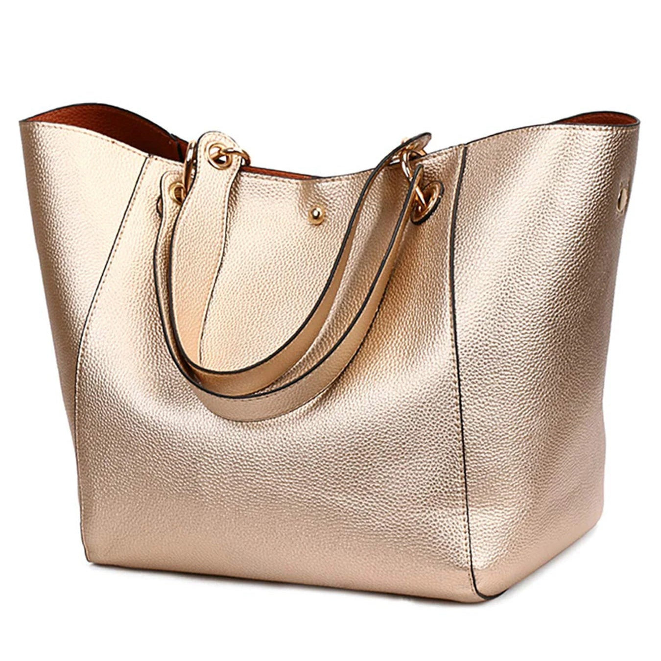 Large Tote Handbags for Women Waterproof Tote Bag-Tote Bag-Gold-Free Shipping Leatheretro
