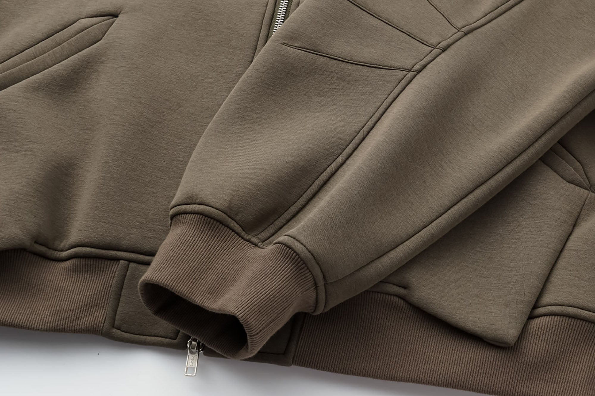 ALVNG AR ANTS Structured Curved Sleeve Pointed Hood Jacket-Jacket-S-Black-Free Shipping Leatheretro