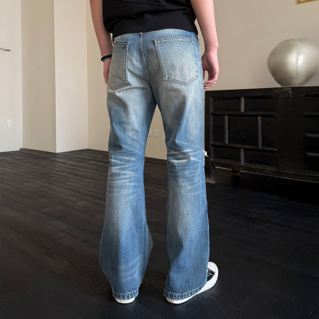 KREATE Double-Layer Distressed Straight-Leg Jeans-Jeans-S-Free Shipping Leatheretro