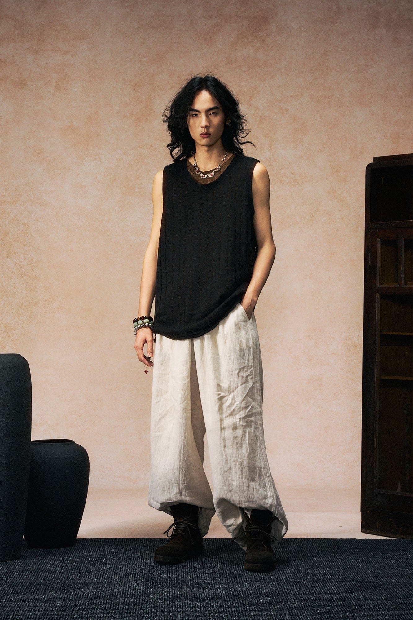 GONGHE REPUB Patchwork Hollow Out Knit Vest-Vest-S-White-Free Shipping Leatheretro