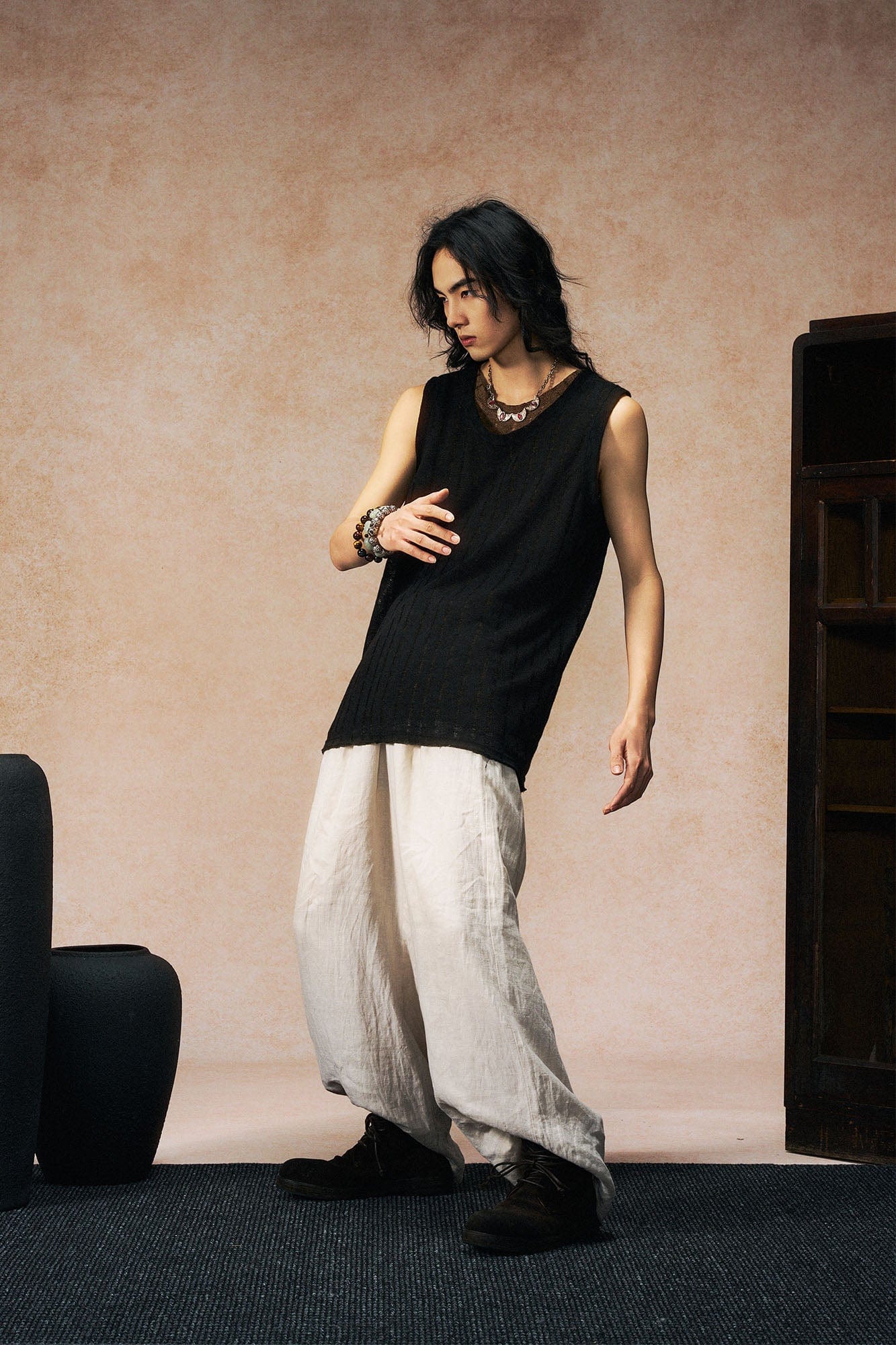 GONGHE REPUB Patchwork Hollow Out Knit Vest-Vest-S-White-Free Shipping Leatheretro