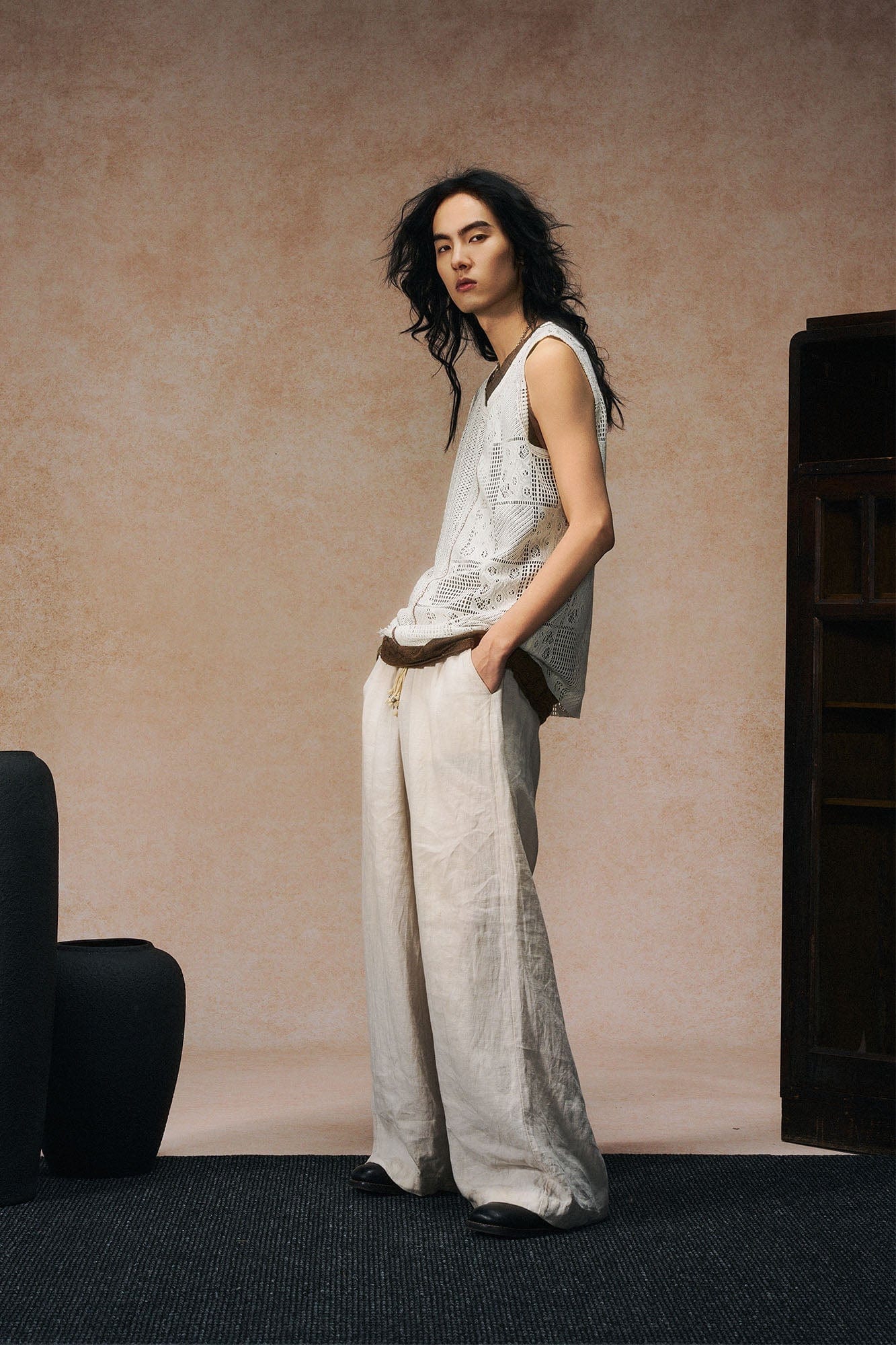 GONGHE REPUB Patchwork Hollow Out Knit Vest-Vest-S-White-Free Shipping Leatheretro