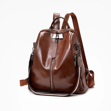 Youth Leather Backpacks for Teenage Girls-Backpacks-brown-Free Shipping Leatheretro