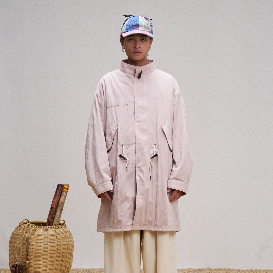 UNLIMITED MOTE Oversized Drawcord Parka-Jacket-S-Purple-Free Shipping Leatheretro