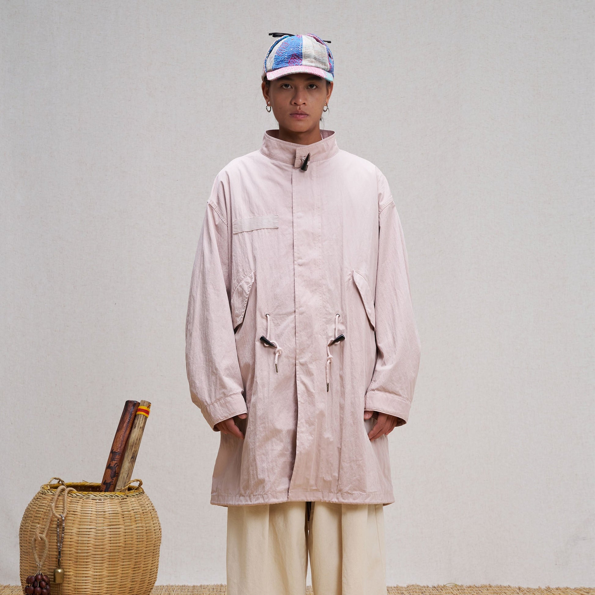 UNLIMITED MOTE Oversized Drawcord Parka-Jacket-S-Purple-Free Shipping Leatheretro